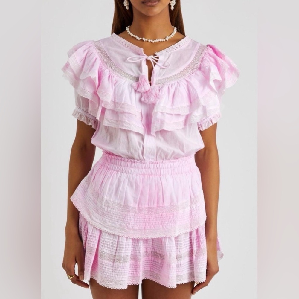 🎀NWT LOVE SHACK FANCY PEONY PINK LIV DRESS🎀